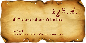 Östreicher Aladin névjegykártya